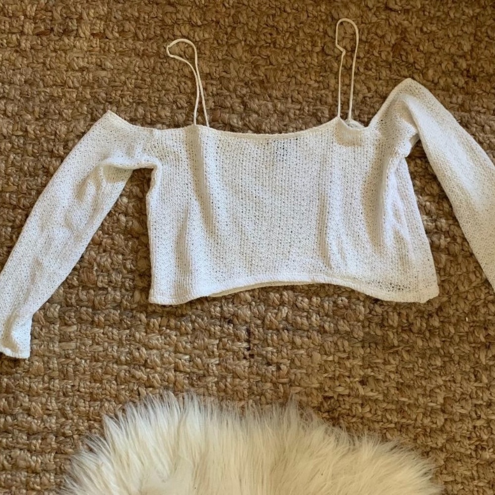 Forever 21 Off the Shoulder Knit Crop Top